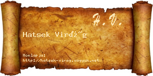 Hatsek Virág névjegykártya